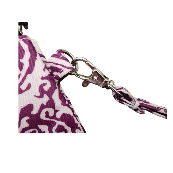 New SCOUT Kate Wristlet Zip Pouch Case Purple White Damask Cosmetic Makeup Bag - Picture 5 of 10